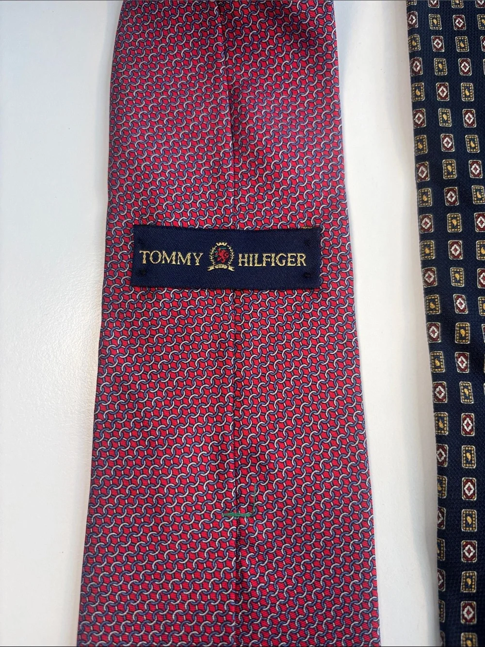 Tommy Hilfiger Red and Navy Four-Tie Set -602sku